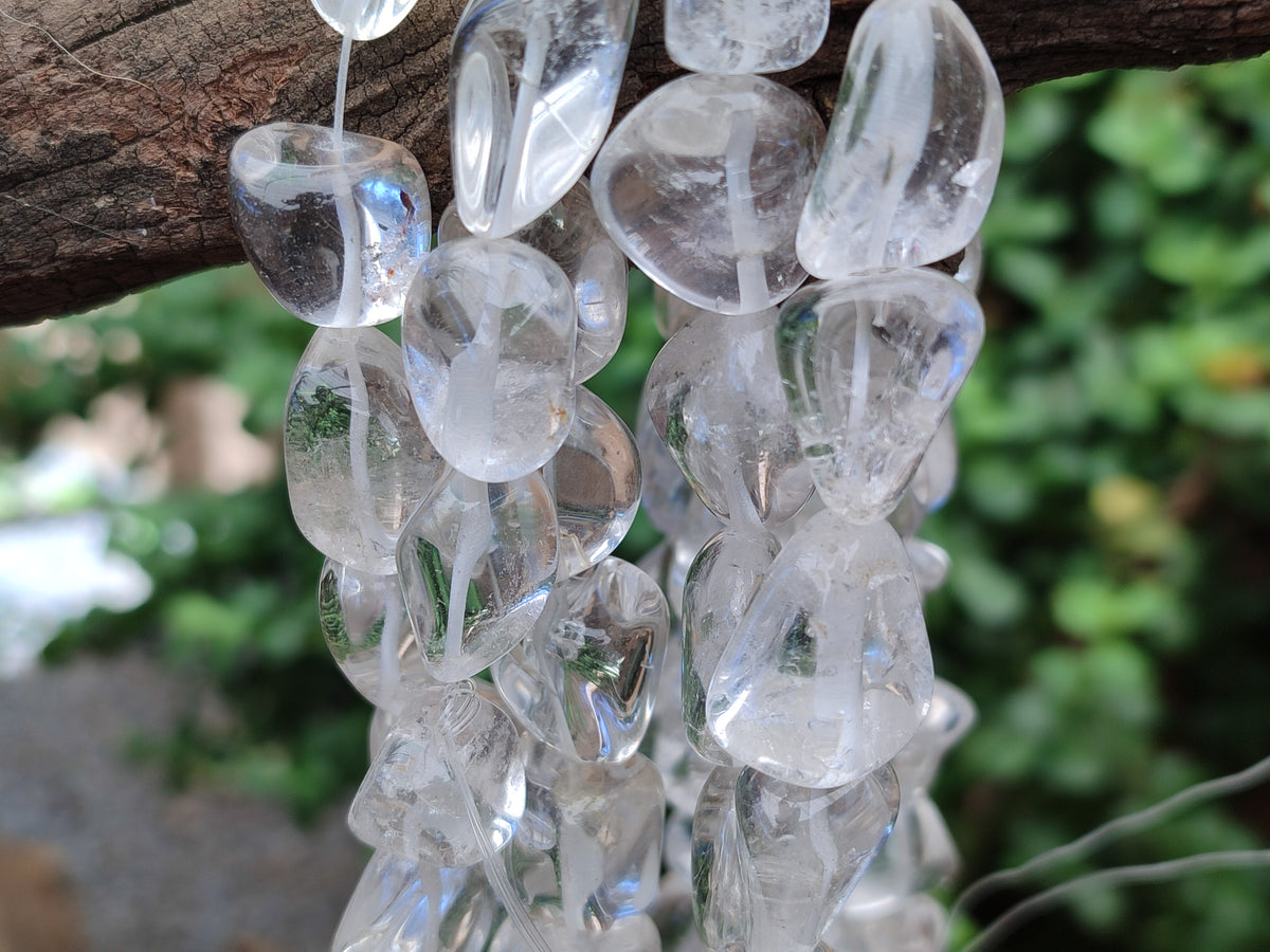 Polished Clear Rock Quartz Crystal Crafting String - Sold Per Item - From Madagascar - Toprock Gemstones and Minerals 