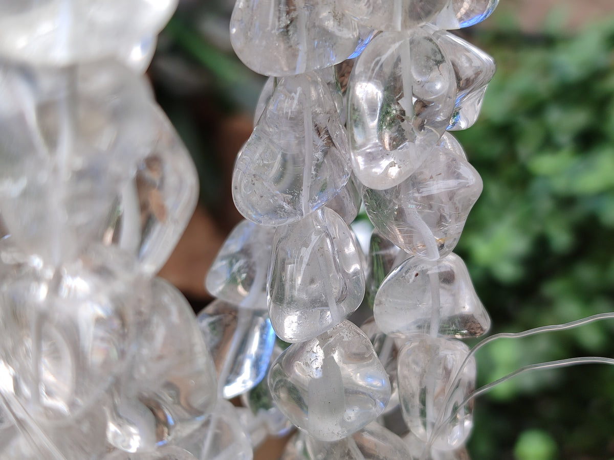 Polished Clear Rock Quartz Crystal Crafting String - Sold Per Item - From Madagascar - Toprock Gemstones and Minerals 