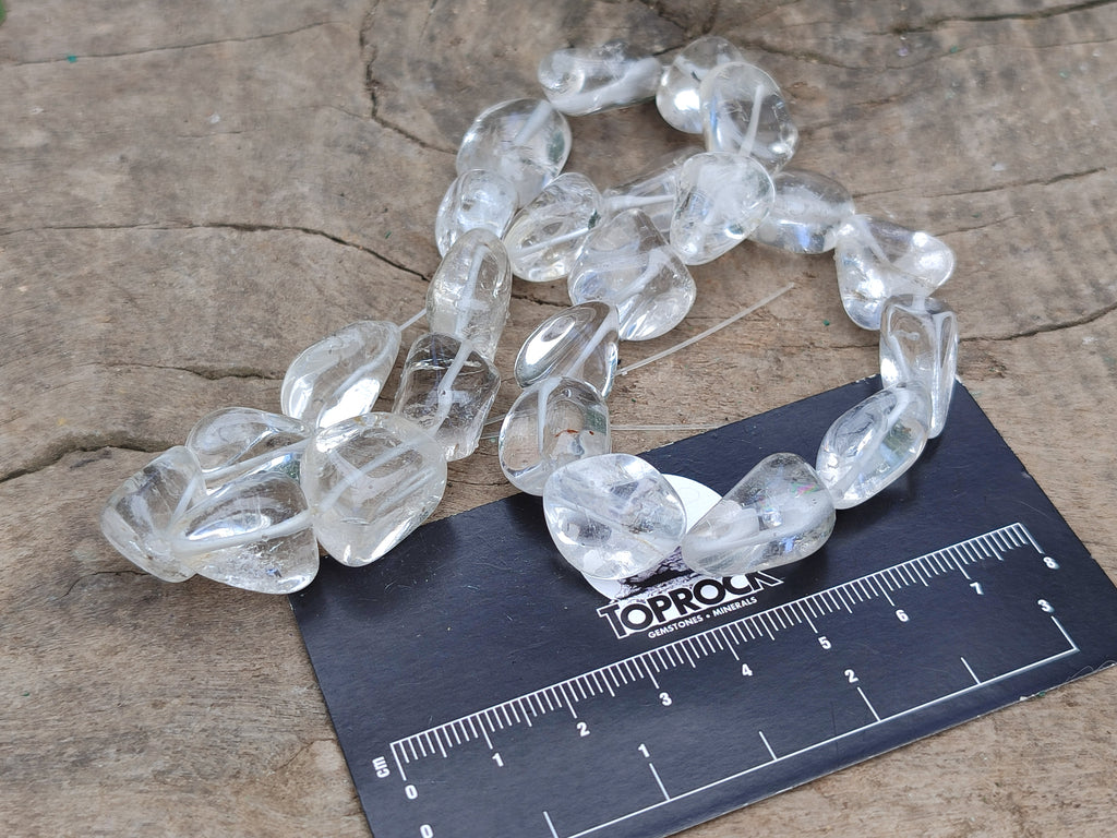 Polished Clear Rock Quartz Crystal Crafting String - Sold Per Item - From Madagascar - Toprock Gemstones and Minerals 
