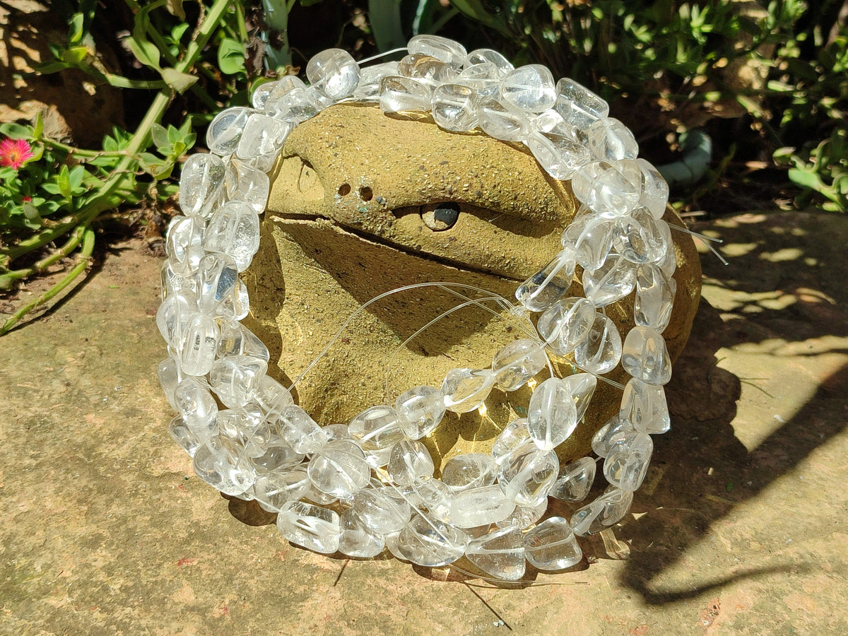 Polished Clear Rock Quartz Crystal Crafting String - Sold Per Item - From Madagascar - Toprock Gemstones and Minerals 