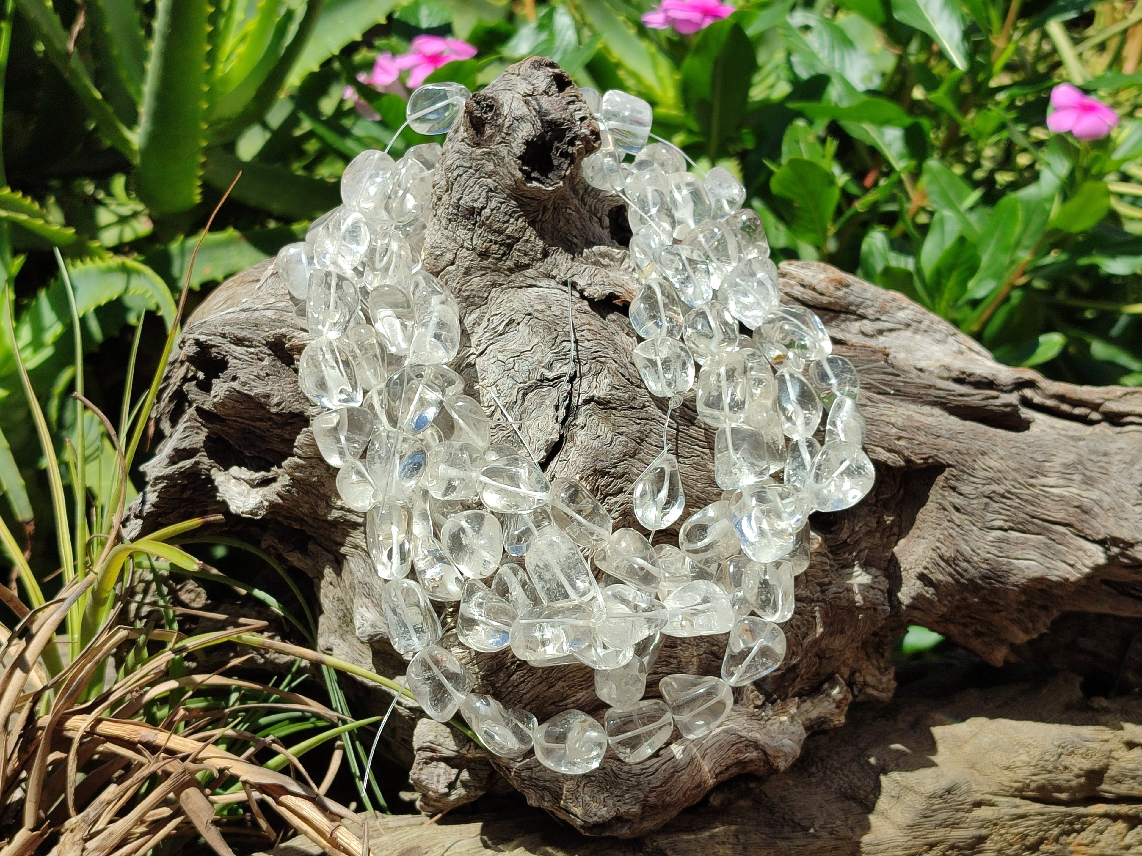 Polished Clear Rock Quartz Crystal Crafting String - Sold Per Item - From Madagascar - Toprock Gemstones and Minerals 