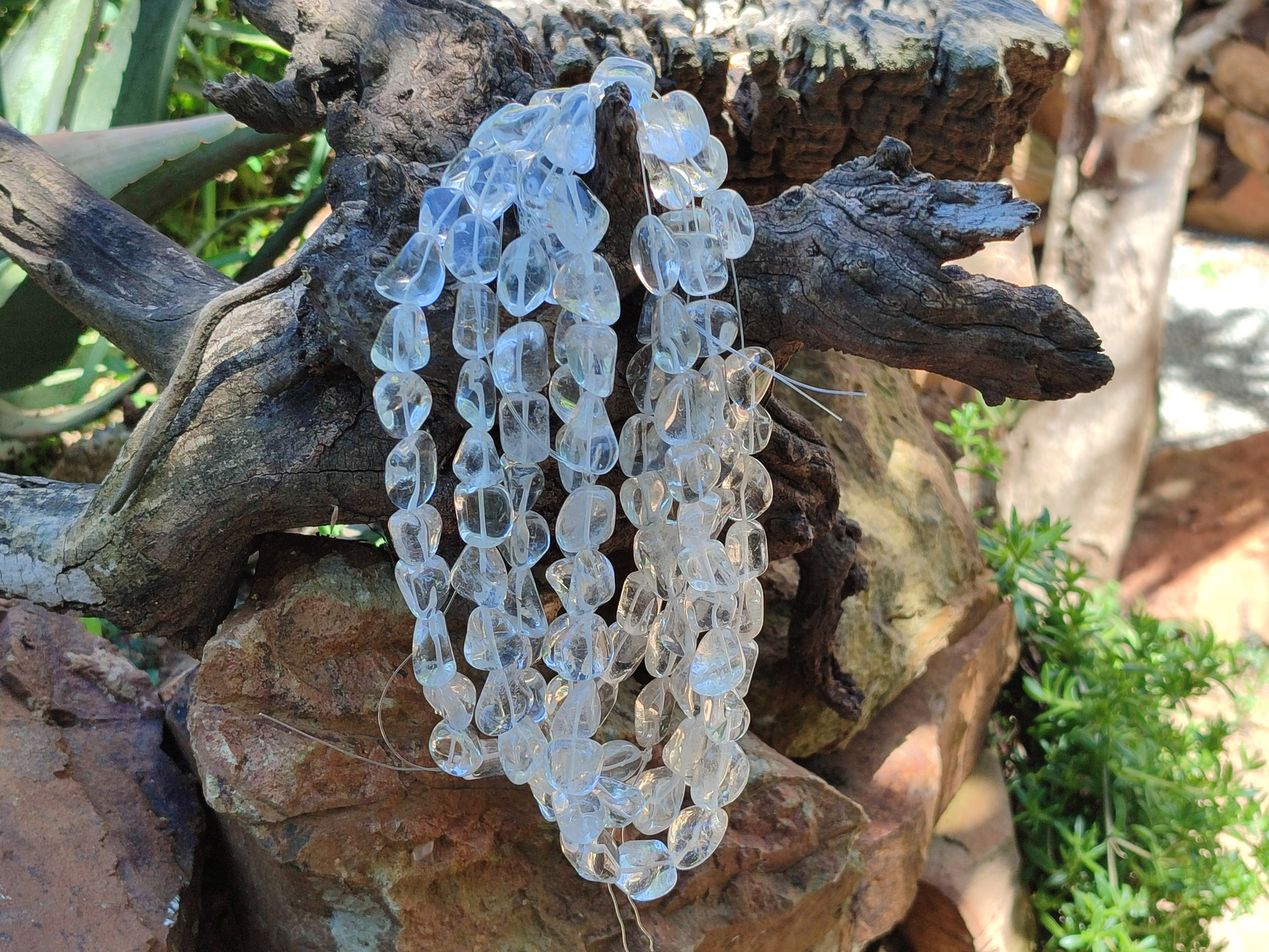 Polished Clear Rock Quartz Crystal Crafting String - Sold Per Item - From Madagascar - Toprock Gemstones and Minerals 