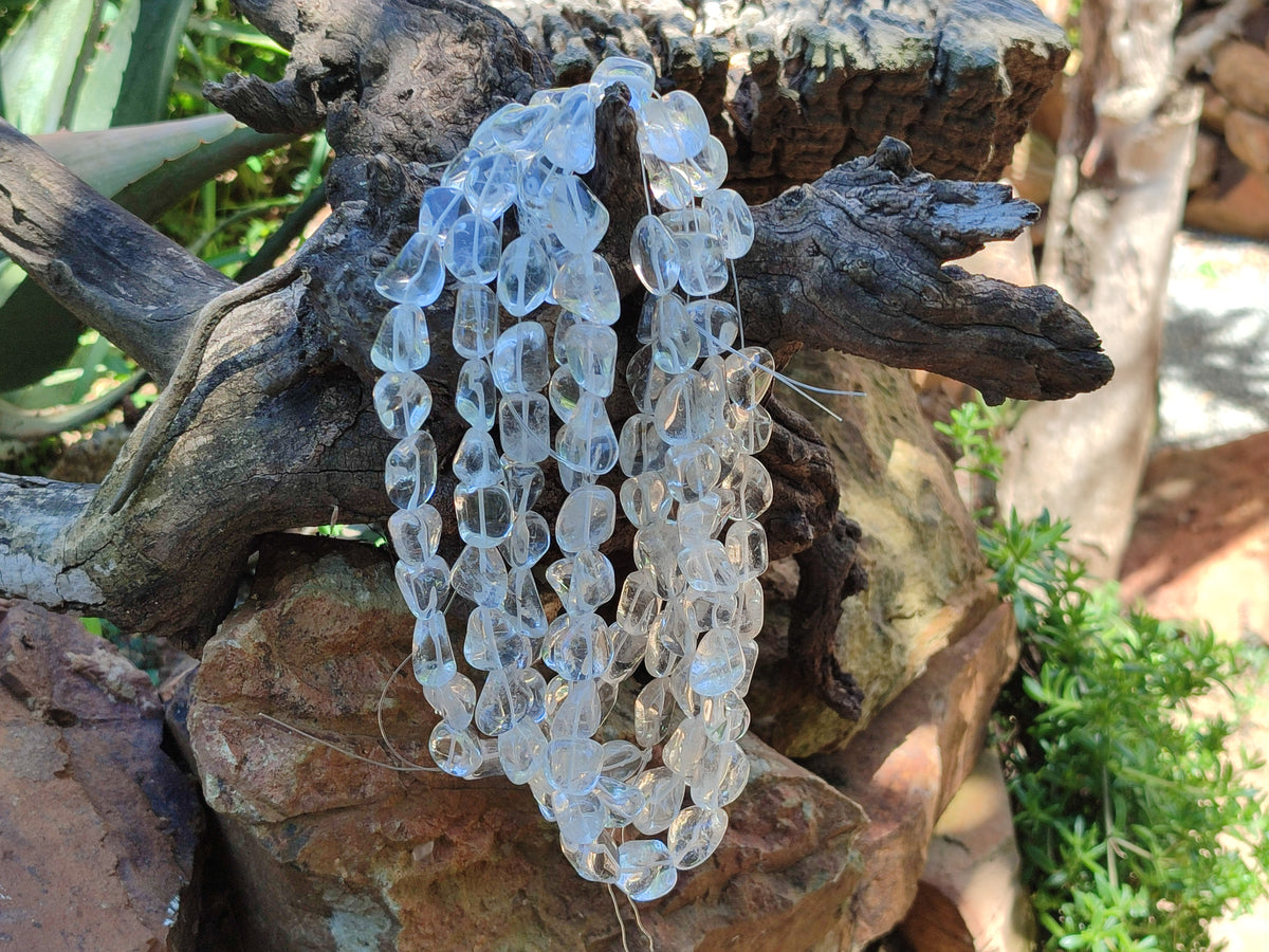 Polished Clear Rock Quartz Crystal Crafting String - Sold Per Item - From Madagascar - Toprock Gemstones and Minerals 