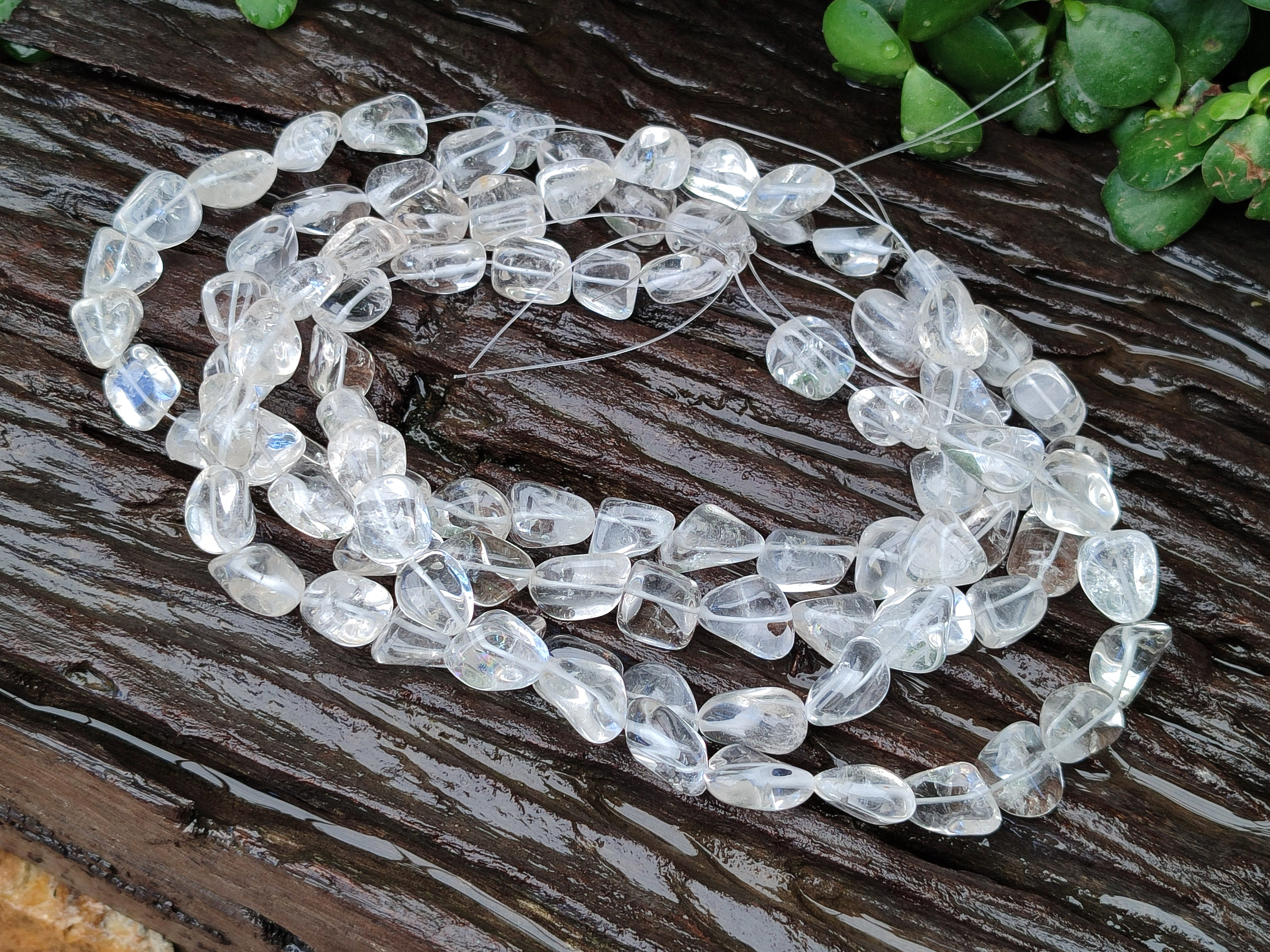 Polished Clear Rock Quartz Crystal Crafting String - Sold Per Item - From Madagascar - Toprock Gemstones and Minerals 