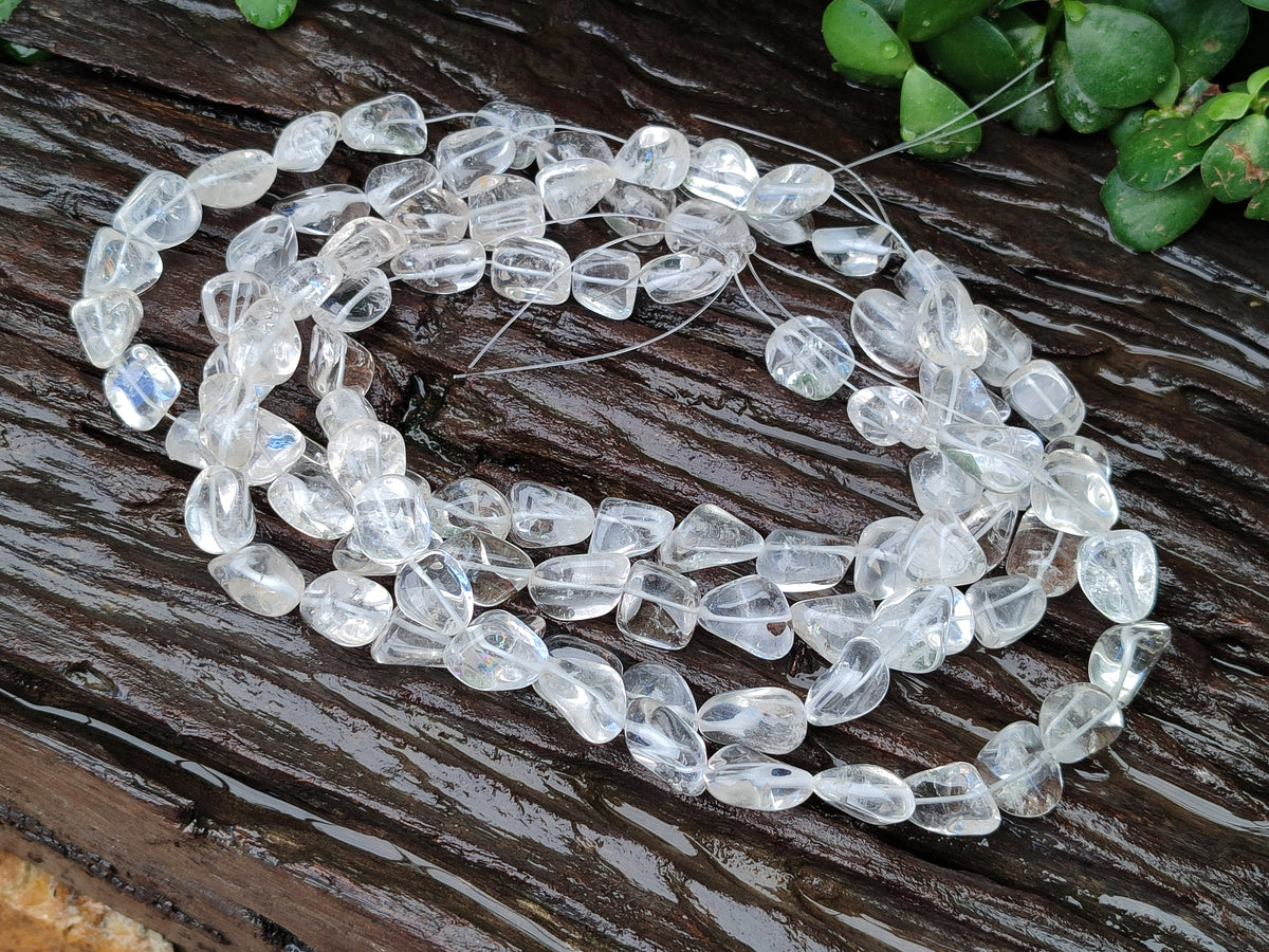 Polished Clear Rock Quartz Crystal Crafting String - Sold Per Item - From Madagascar - Toprock Gemstones and Minerals 