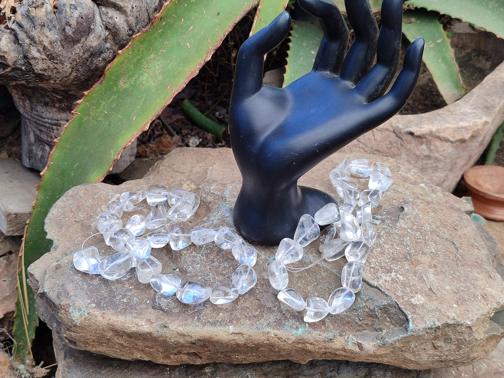 Polished Clear Rock Quartz Crystal Crafting String - Sold Per Item - From Madagascar - Toprock Gemstones and Minerals 