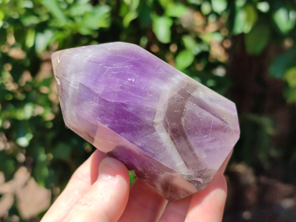 Polished Chevron Amethyst Points x 6 From Madagascar - Toprock Gemstones and Minerals 