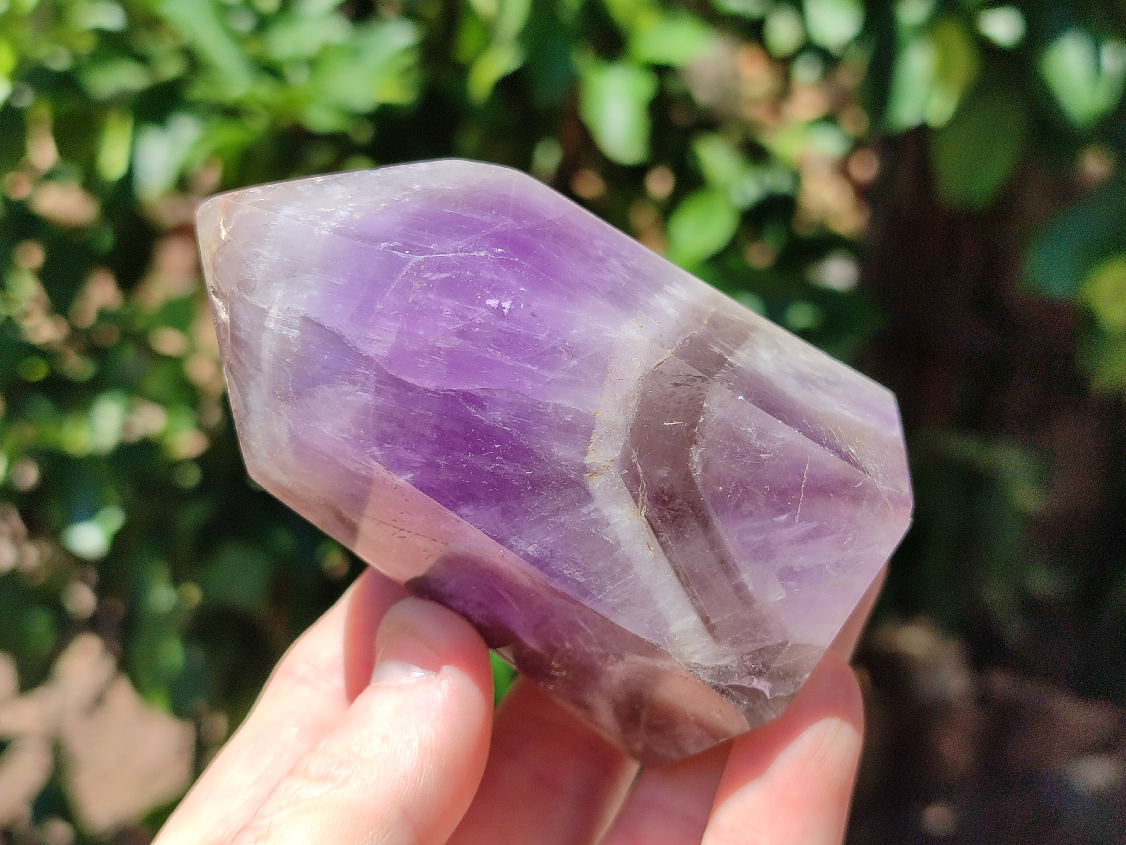 Polished Chevron Amethyst Points x 6 From Madagascar - Toprock Gemstones and Minerals 