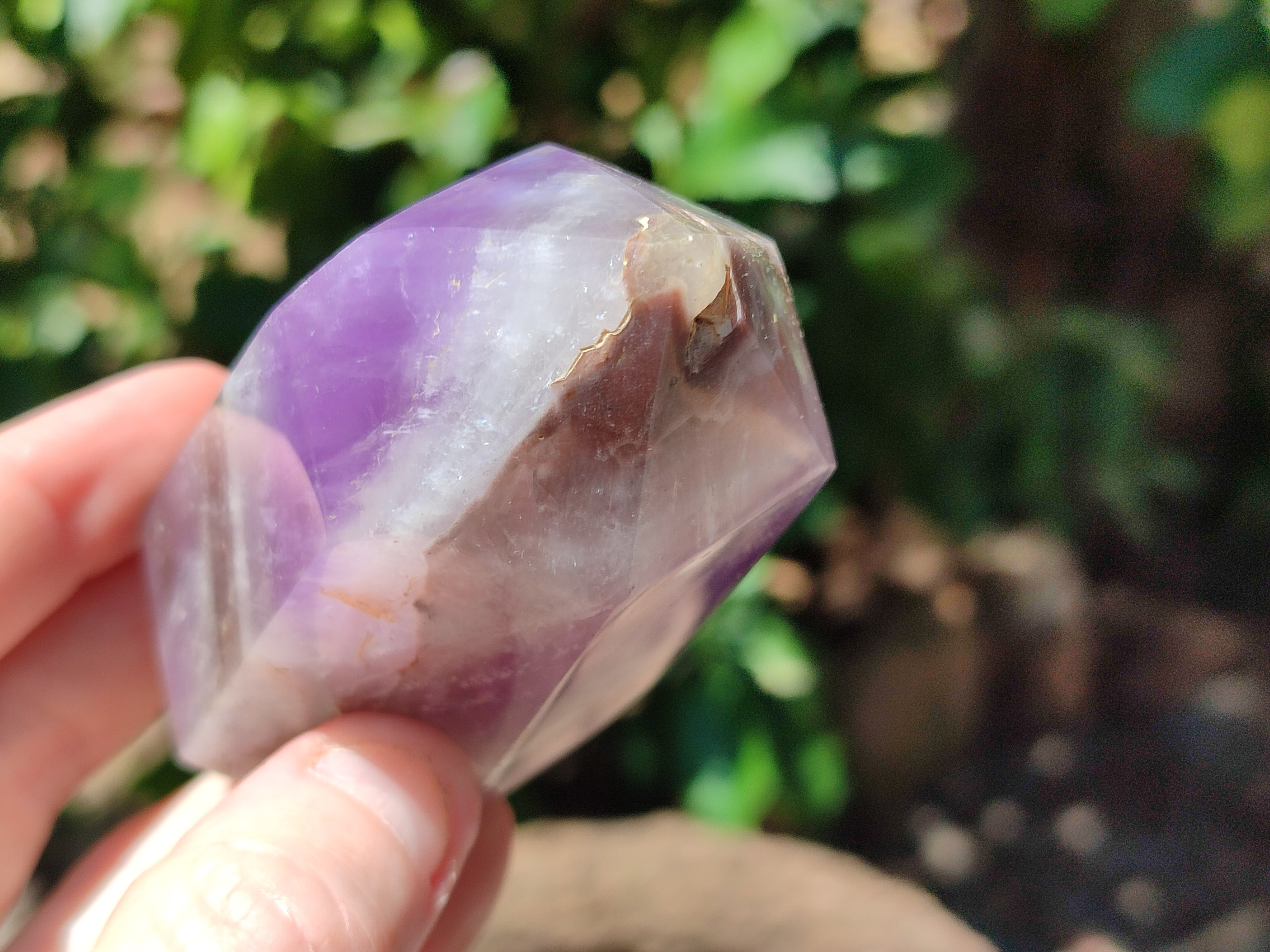 Polished Chevron Amethyst Points x 6 From Madagascar - Toprock Gemstones and Minerals 