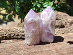 Polished Chevron Amethyst Points x 6 From Madagascar - Toprock Gemstones and Minerals 