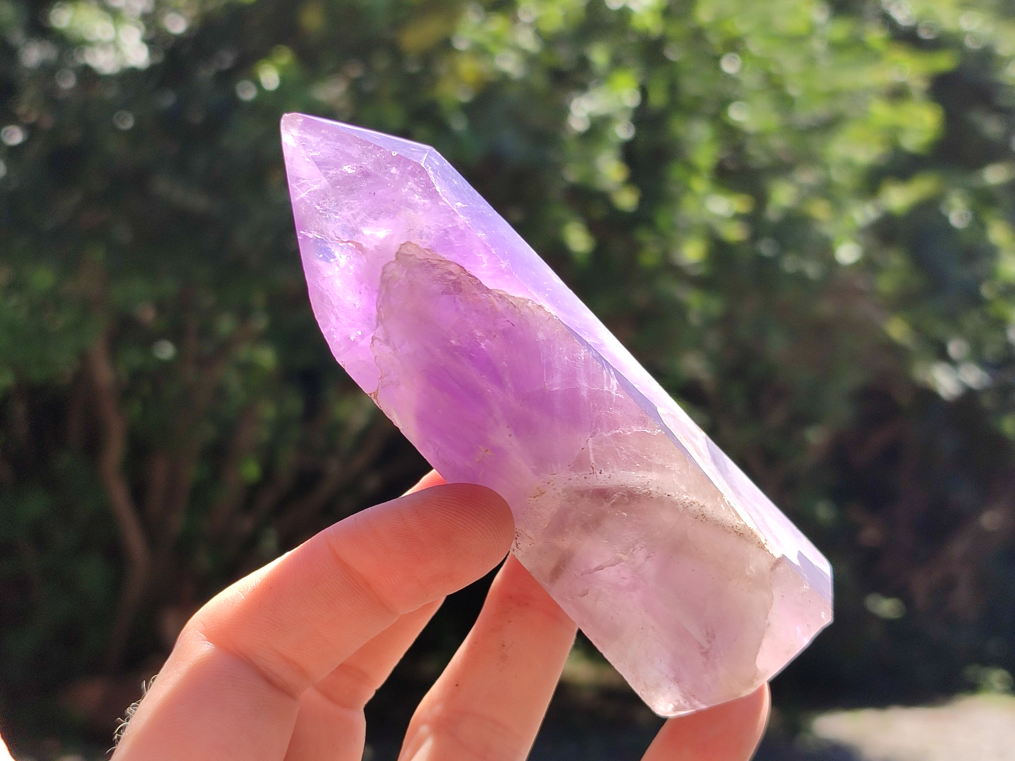 Polished Chevron Amethyst Points x 6 From Madagascar - Toprock Gemstones and Minerals 