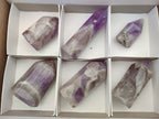 Polished Chevron Amethyst Points x 6 From Madagascar - Toprock Gemstones and Minerals 