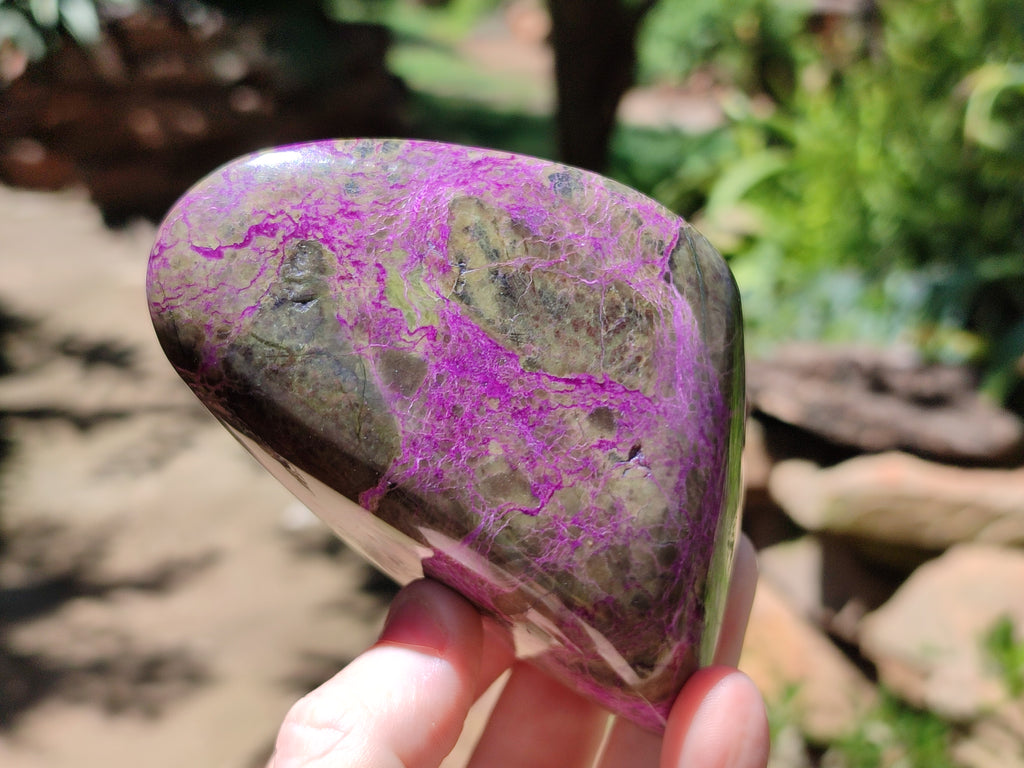 Polished Stichtite Standing Free Forms x 3 From Barberton, South Africa - Toprock Gemstones and Minerals 
