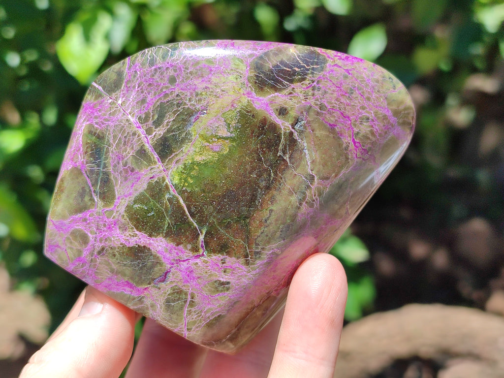 Polished Stichtite Standing Free Forms x 3 From Barberton, South Africa - Toprock Gemstones and Minerals 