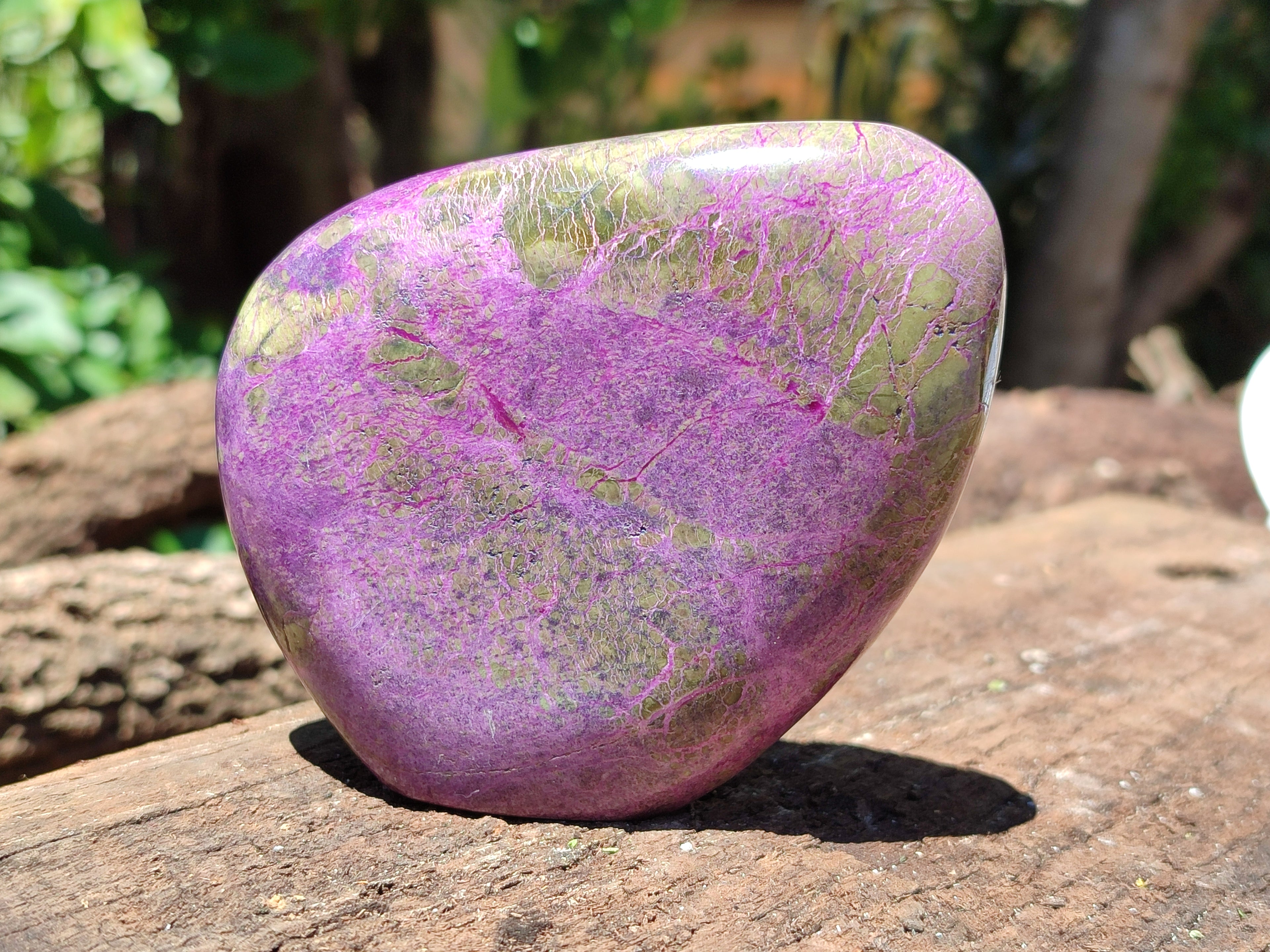 Polished Stichtite Standing Free Forms x 3 From Barberton, South Africa - Toprock Gemstones and Minerals 