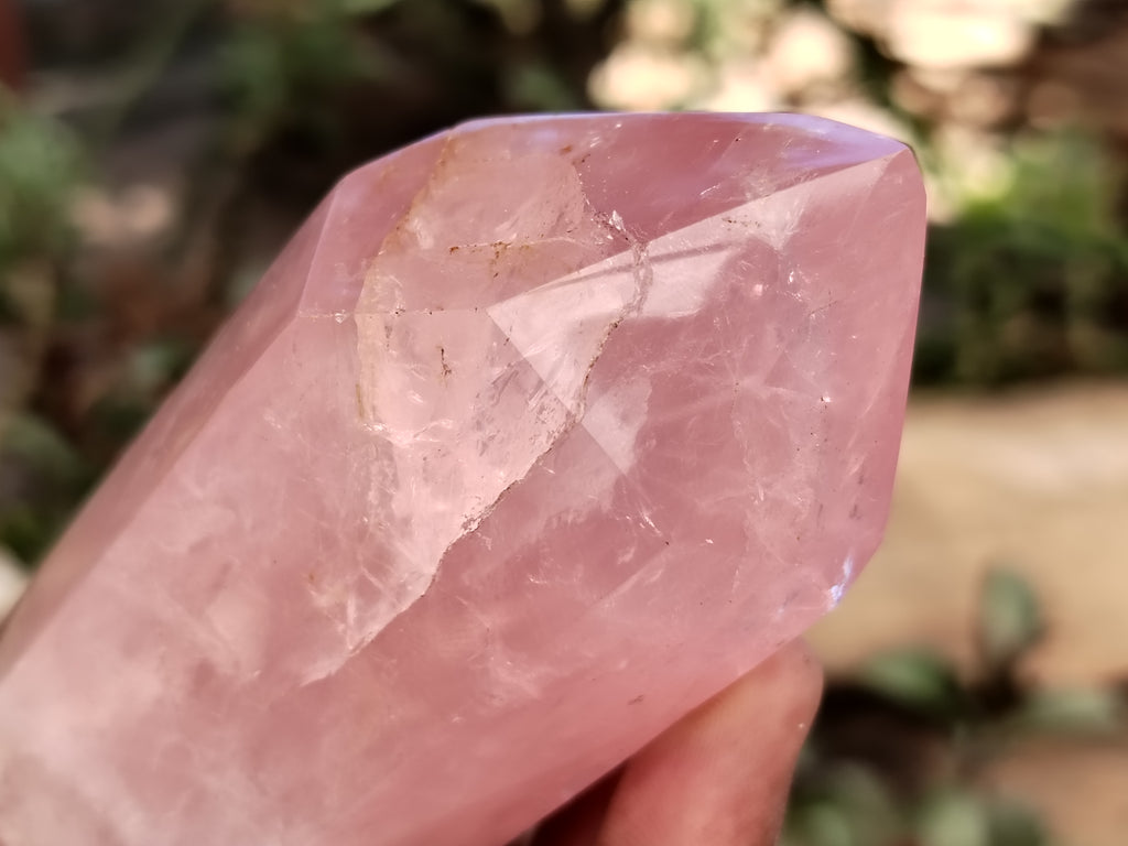 Polished Double Terminated Rose Quartz Points x 3 From Ambatondrazaka, Madagascar - Toprock Gemstones and Minerals 
