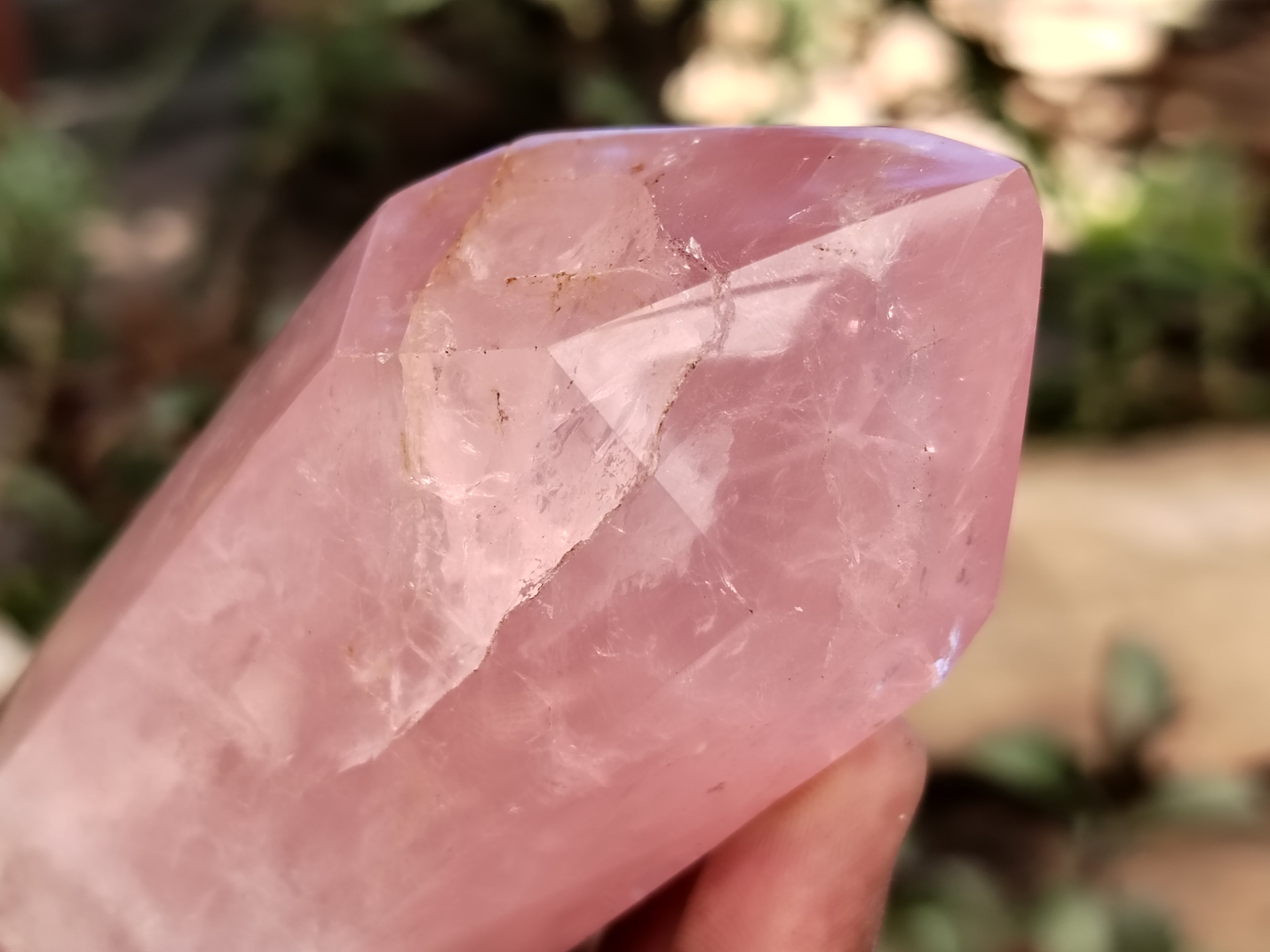 Polished Double Terminated Rose Quartz Points x 3 From Ambatondrazaka, Madagascar - Toprock Gemstones and Minerals 