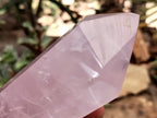 Polished Double Terminated Rose Quartz Points x 3 From Ambatondrazaka, Madagascar - Toprock Gemstones and Minerals 