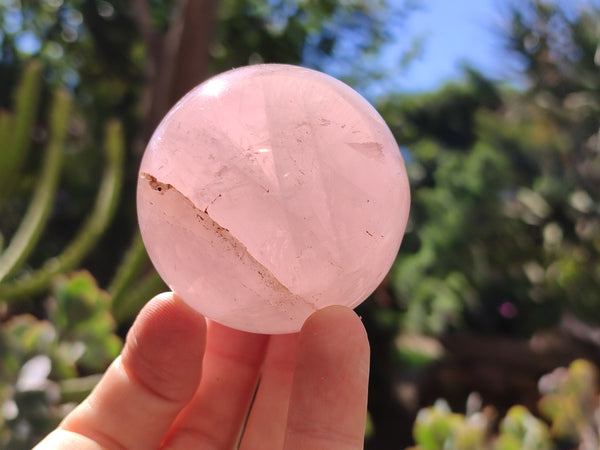 Polished Rose Quartz Spheres x 6 From Ambatondrazaka, Madagascar - Toprock Gemstones and Minerals 