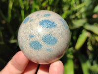 Polished Blue Spinel Spotted Quartz Spheres x 4 From Madagascar - Toprock Gemstones and Minerals 
