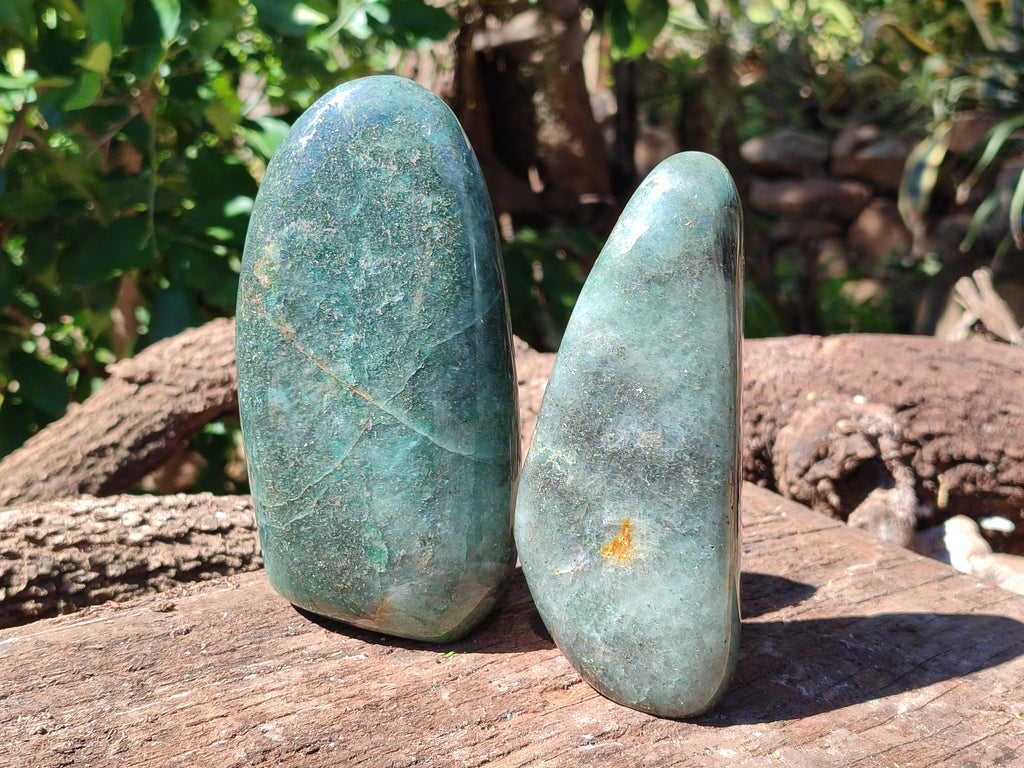 Polished Fuchsite Standing Free Forms x 2 From Madagascar - Toprock Gemstones and Minerals 