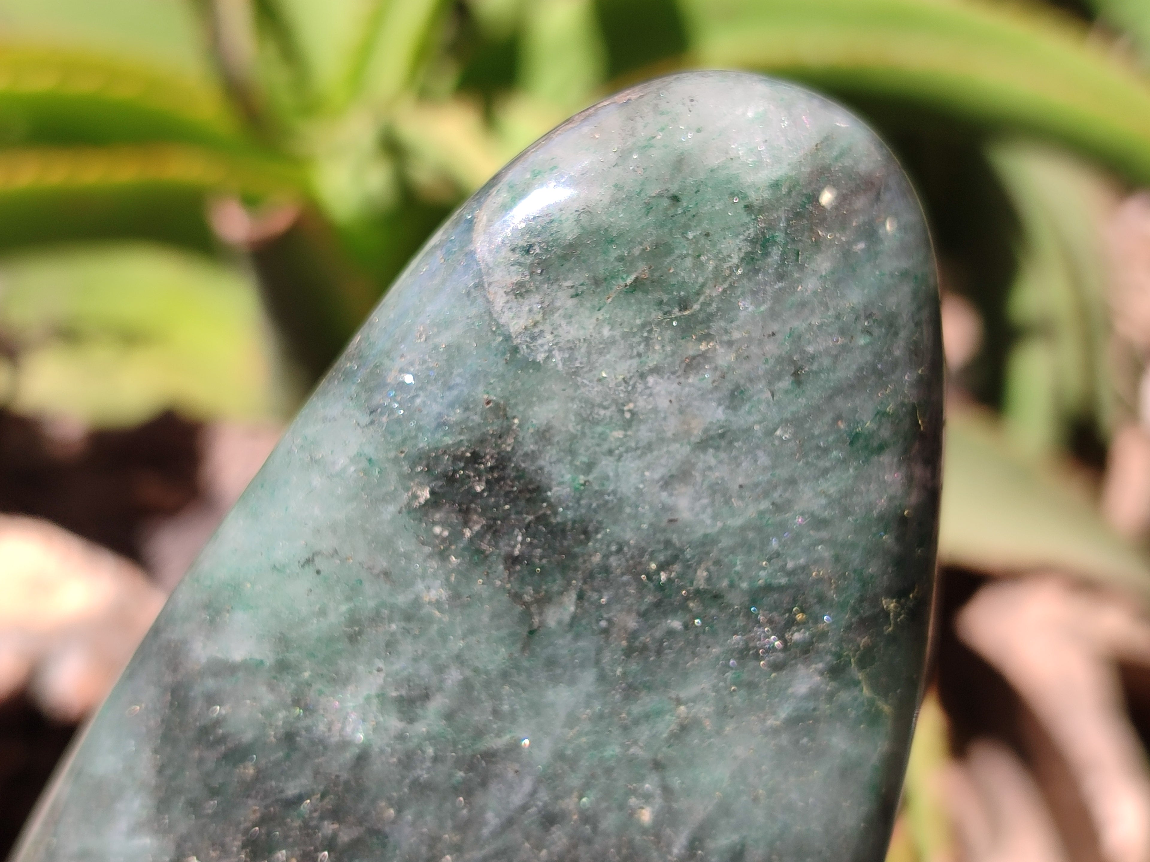 Polished Fuchsite Standing Free Forms x 2 From Madagascar - Toprock Gemstones and Minerals 