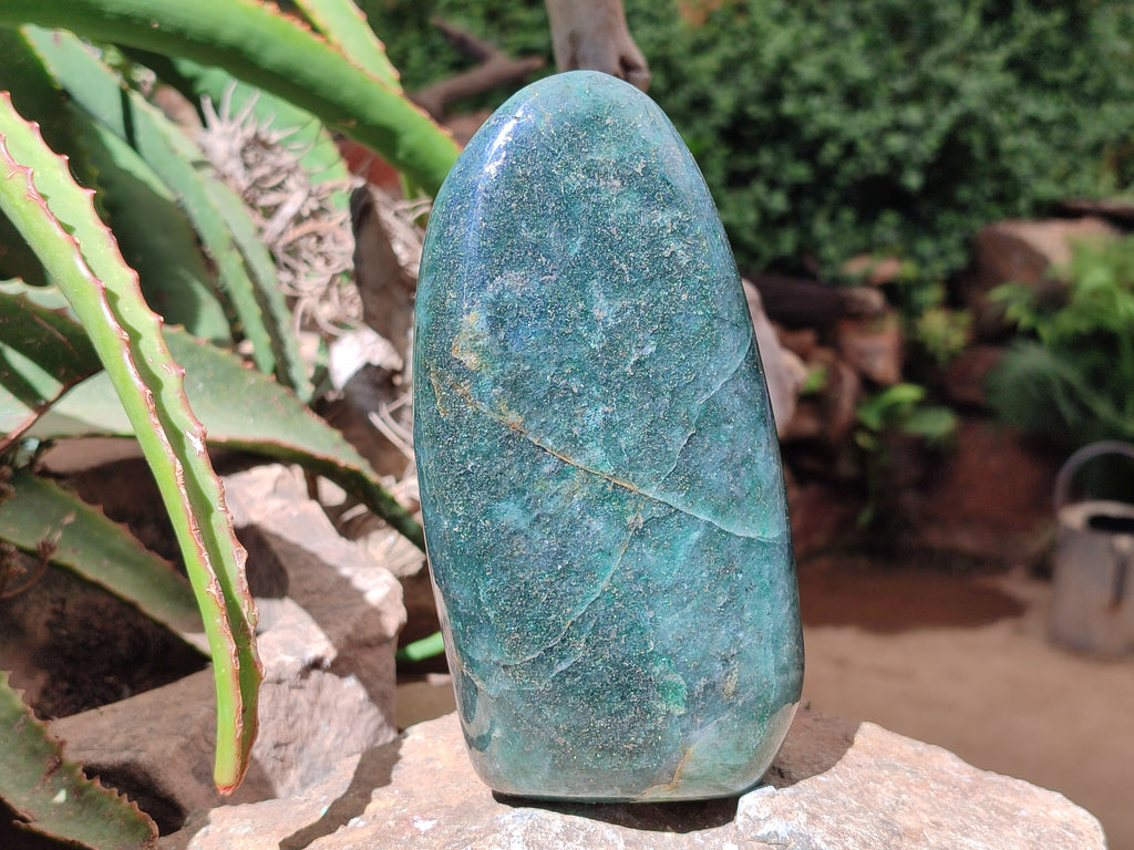 Polished Fuchsite Standing Free Forms x 2 From Madagascar - Toprock Gemstones and Minerals 