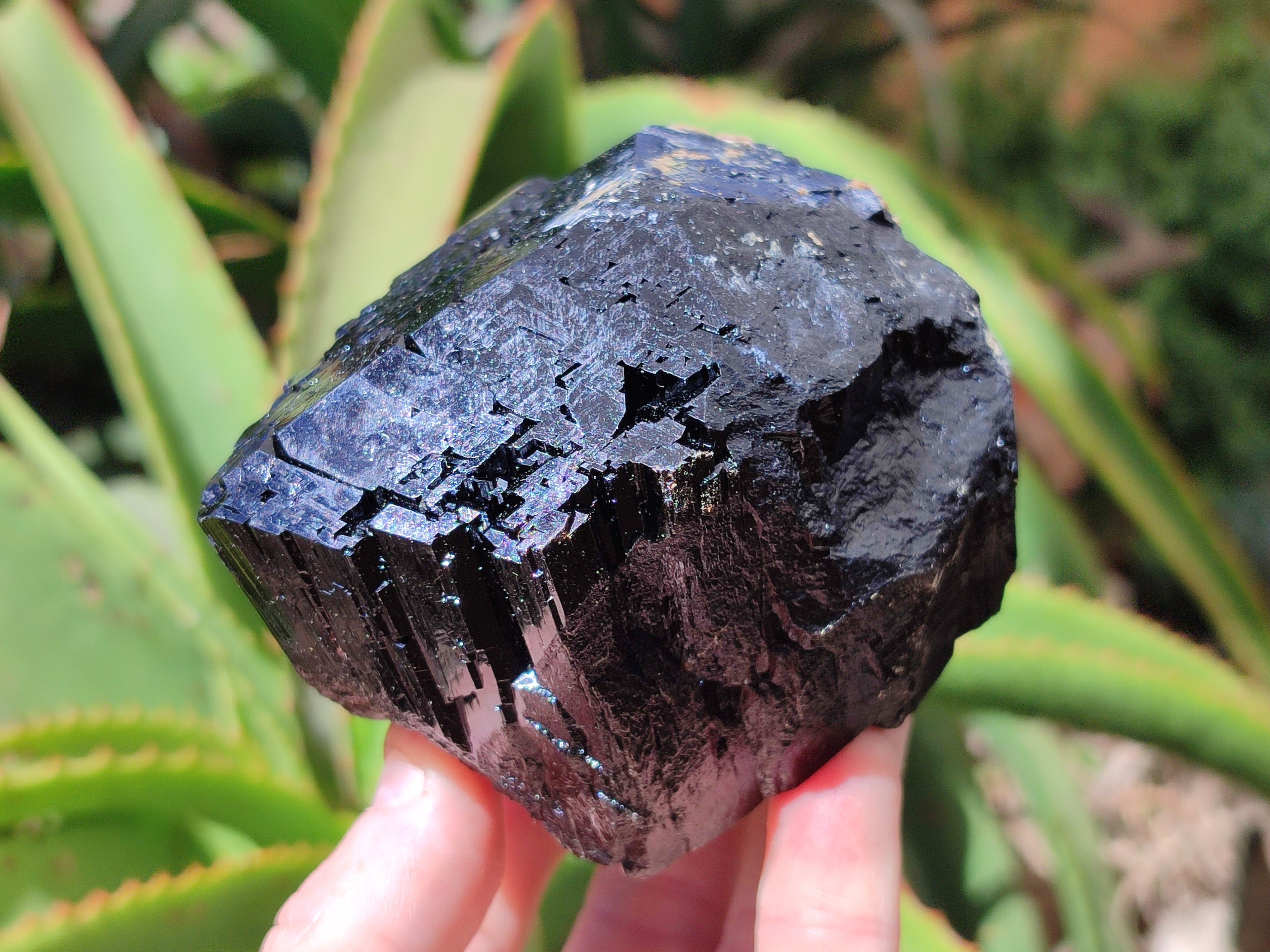 Natural Schorl Black Tourmaline Specimens x 2 From Erongo, Namibia - Toprock Gemstones and Minerals 