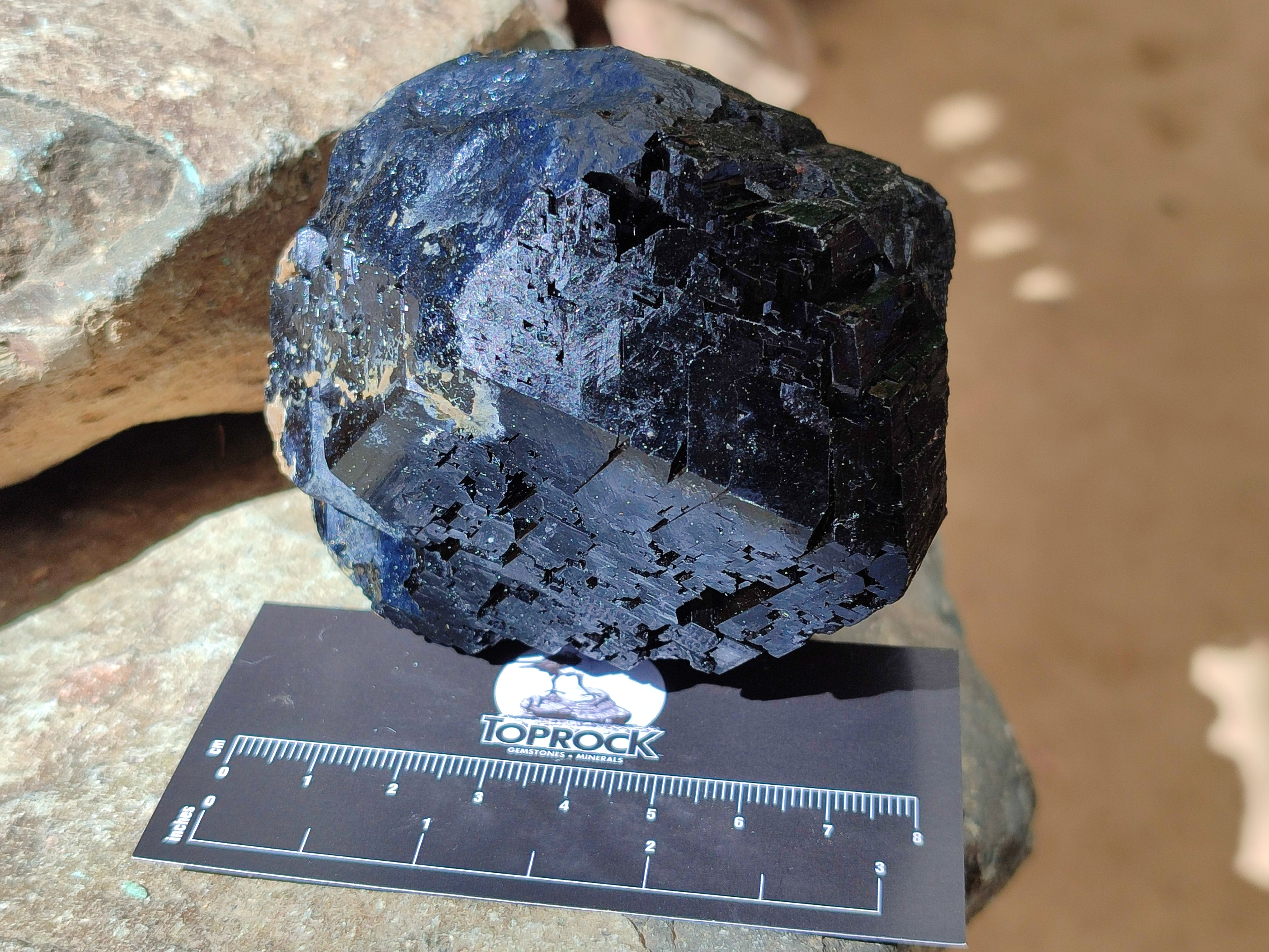 Natural Schorl Black Tourmaline Specimens x 2 From Erongo, Namibia - Toprock Gemstones and Minerals 