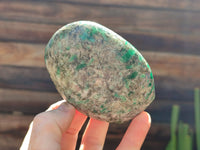 Polished Emerald Mica In Matrix Standing Free Forms x 4 From Mutoko, Zimbabwe - Toprock Gemstones and Minerals 