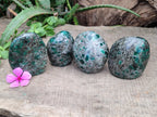 Polished Emerald Mica In Matrix Standing Free Forms x 4 From Mutoko, Zimbabwe - Toprock Gemstones and Minerals 