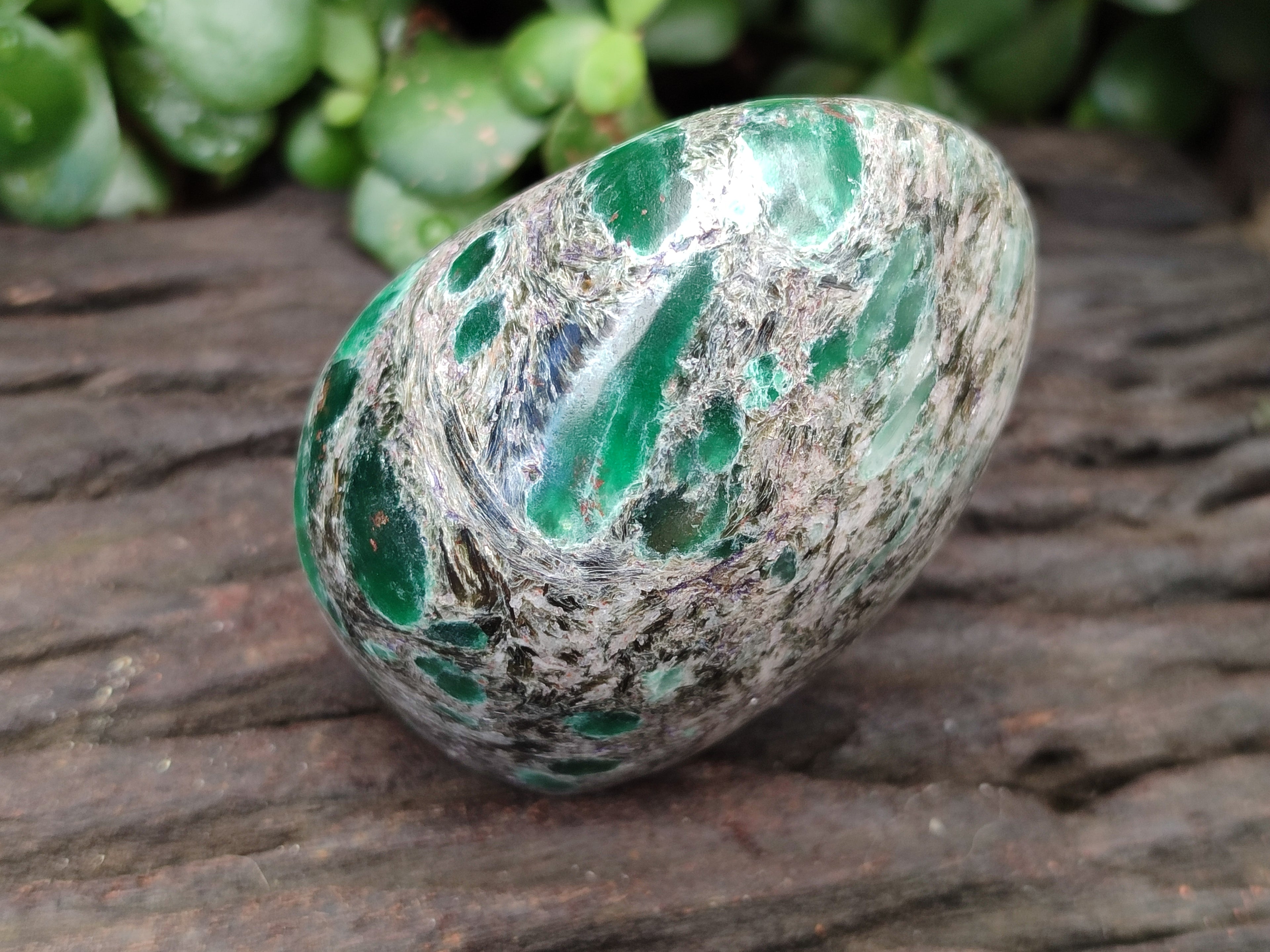 Polished Emerald Mica In Matrix Standing Free Forms x 4 From Mutoko, Zimbabwe - Toprock Gemstones and Minerals 