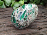 Polished Emerald Mica In Matrix Standing Free Forms x 4 From Mutoko, Zimbabwe - Toprock Gemstones and Minerals 