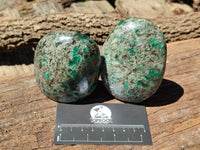 Polished Emerald Mica In Matrix Standing Free Forms x 4 From Mutoko, Zimbabwe - Toprock Gemstones and Minerals 
