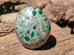 Polished Emerald Mica In Matrix Standing Free Forms x 4 From Mutoko, Zimbabwe - Toprock Gemstones and Minerals 