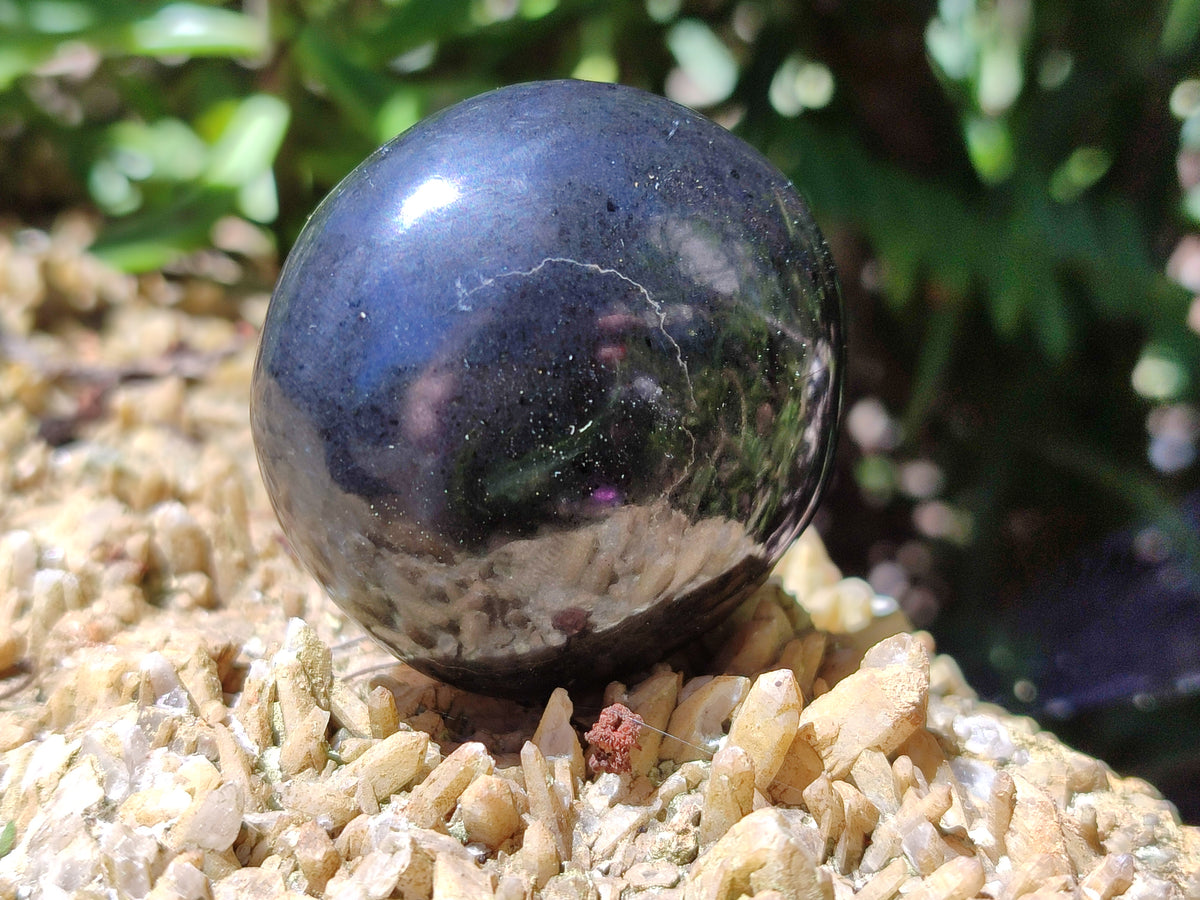 Polished Black Basalt Palm Stones x 26 From Antsirabe, Madagascar - Toprock Gemstones and Minerals 
