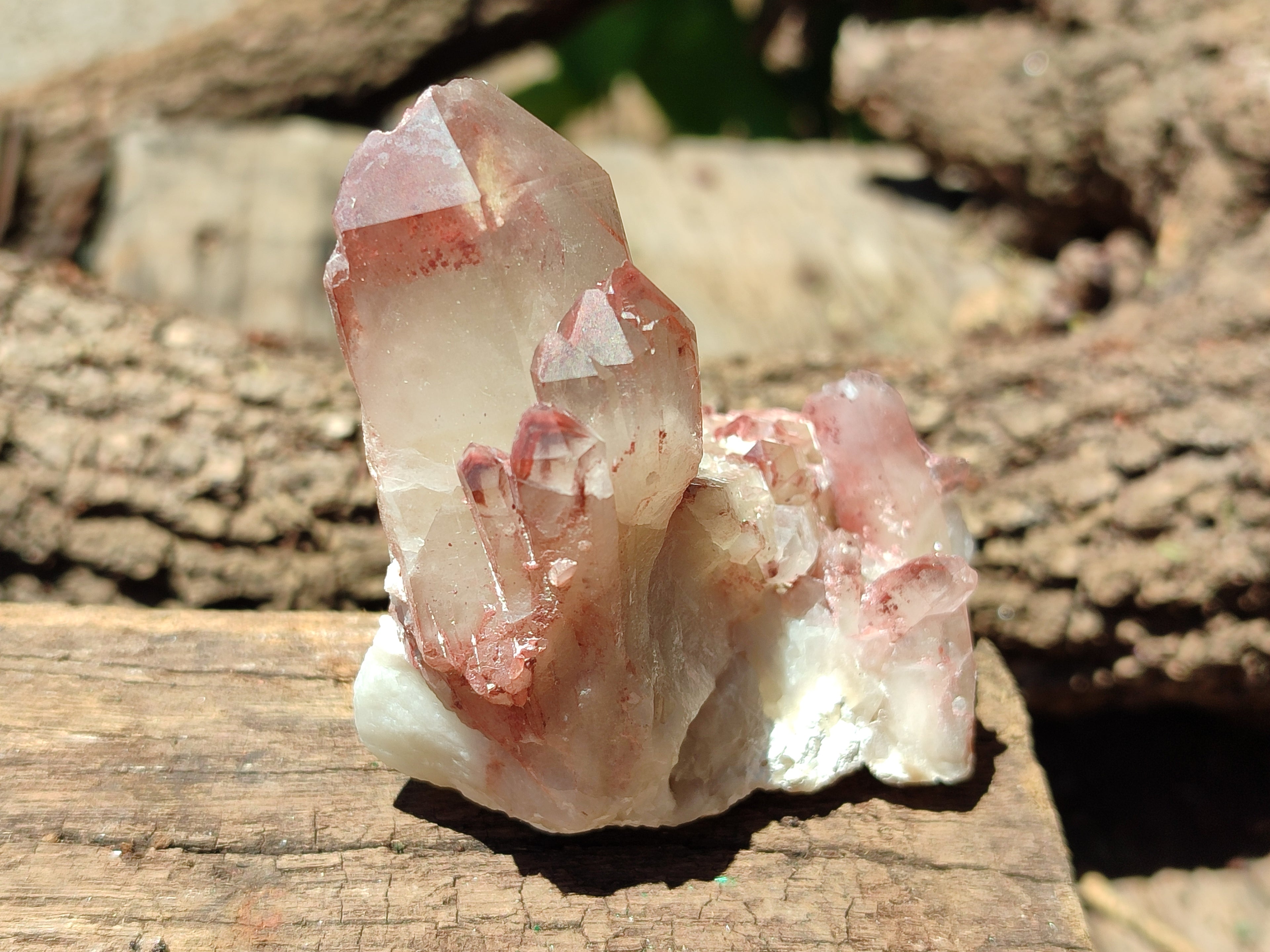 Natural Red Hematoid Quartz Clusters x 6 From Karoi, Zimbabwe - Toprock Gemstones and Minerals 