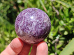 Polished Lepidolite with Pink Rubellite Sphere x 6 From Madagascar - Toprock Gemstones and Minerals 