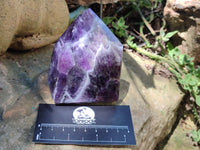 Polished Chevron Amethyst Points x 4 from Zambia - Toprock Gemstones and Minerals 