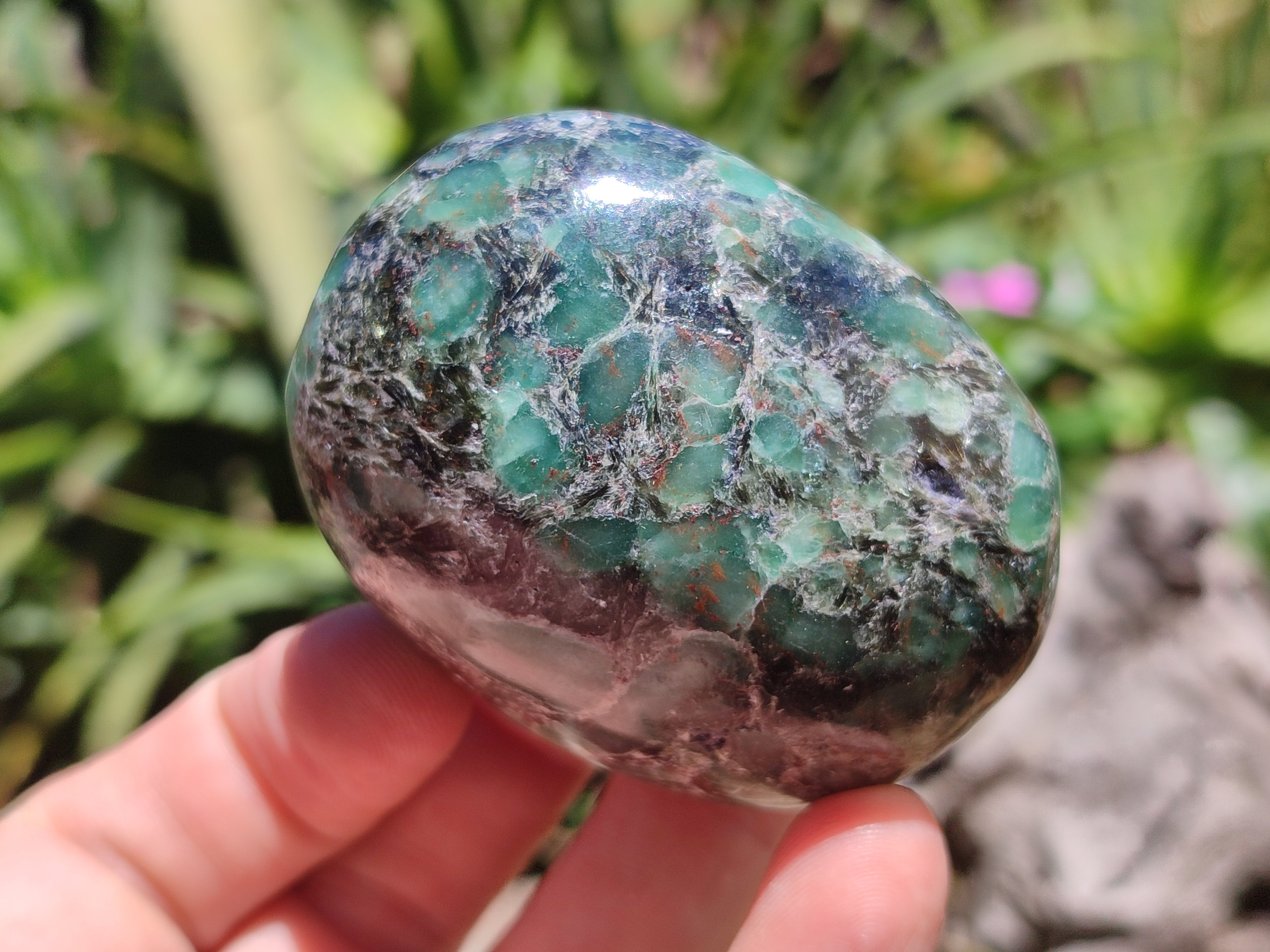 Polished Rare Emerald Mica In Matrix Free Forms x 6 From Mutoko, Zimbabwe - Toprock Gemstones and Minerals 