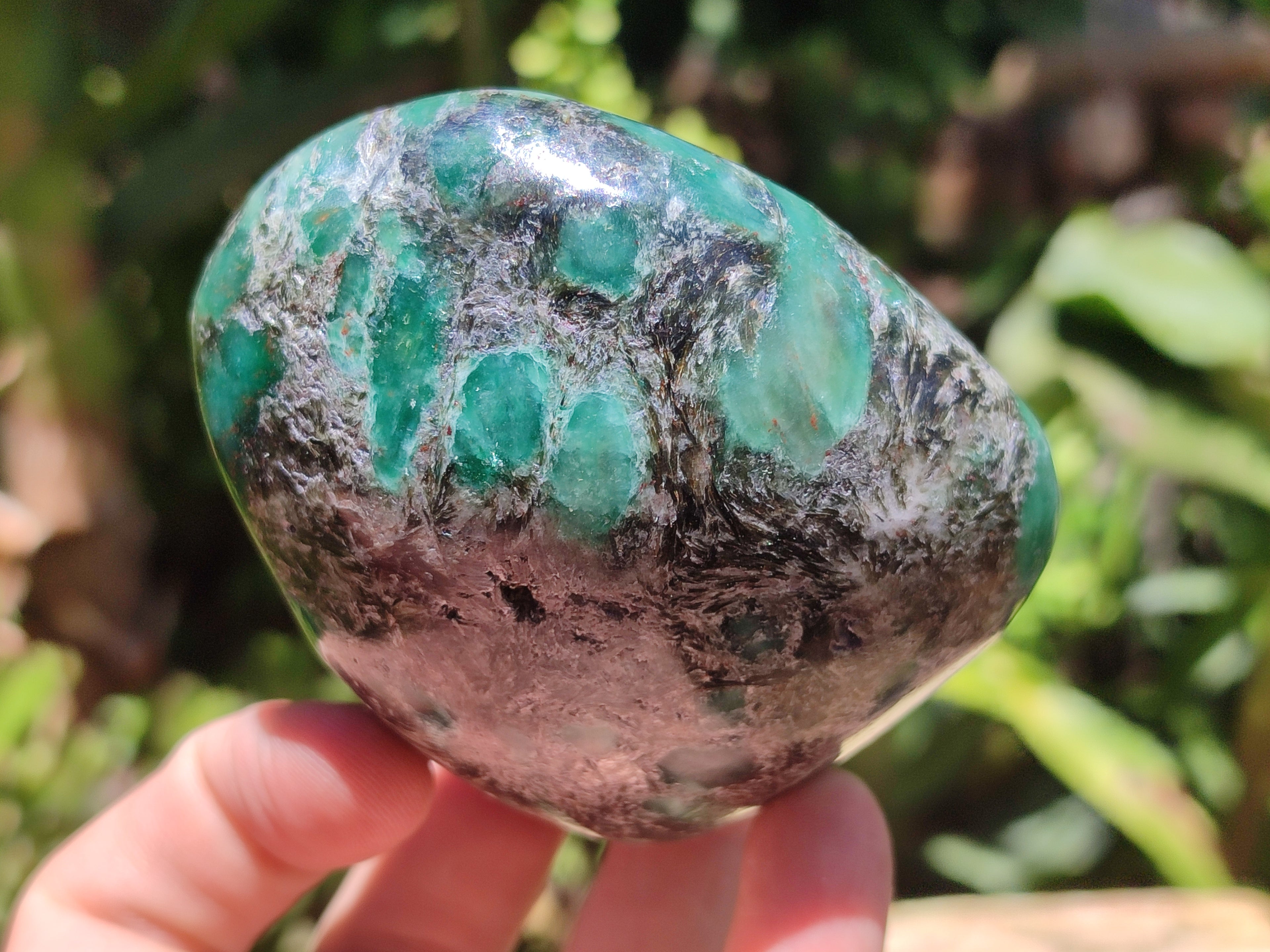 Polished Rare Emerald Mica In Matrix Free Forms x 6 From Mutoko, Zimbabwe - Toprock Gemstones and Minerals 
