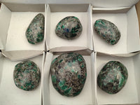 Polished Rare Emerald Mica In Matrix Free Forms x 6 From Mutoko, Zimbabwe - Toprock Gemstones and Minerals 