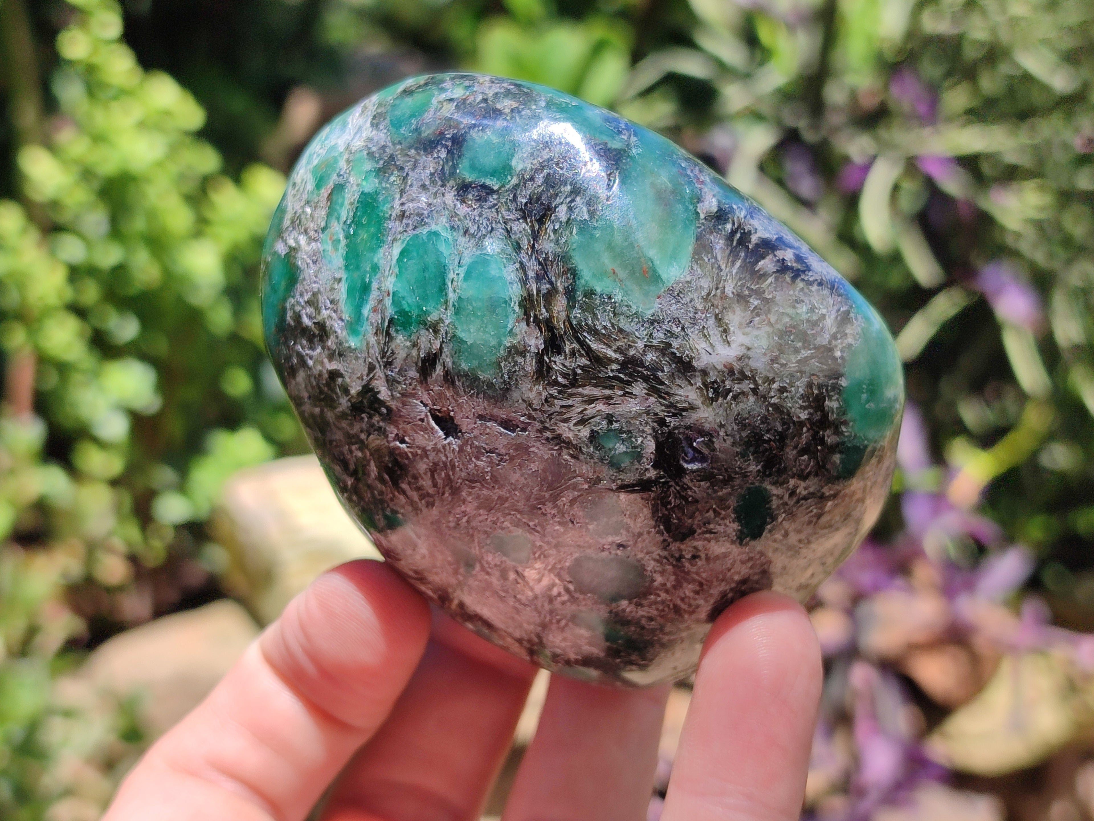 Polished Rare Emerald Mica In Matrix Free Forms x 6 From Mutoko, Zimbabwe - Toprock Gemstones and Minerals 