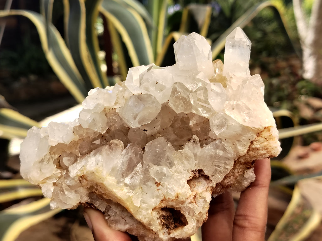 Natural Limonite Quartz Clusters x 4 From Solwezi, Zambia - Toprock Gemstones and Minerals 