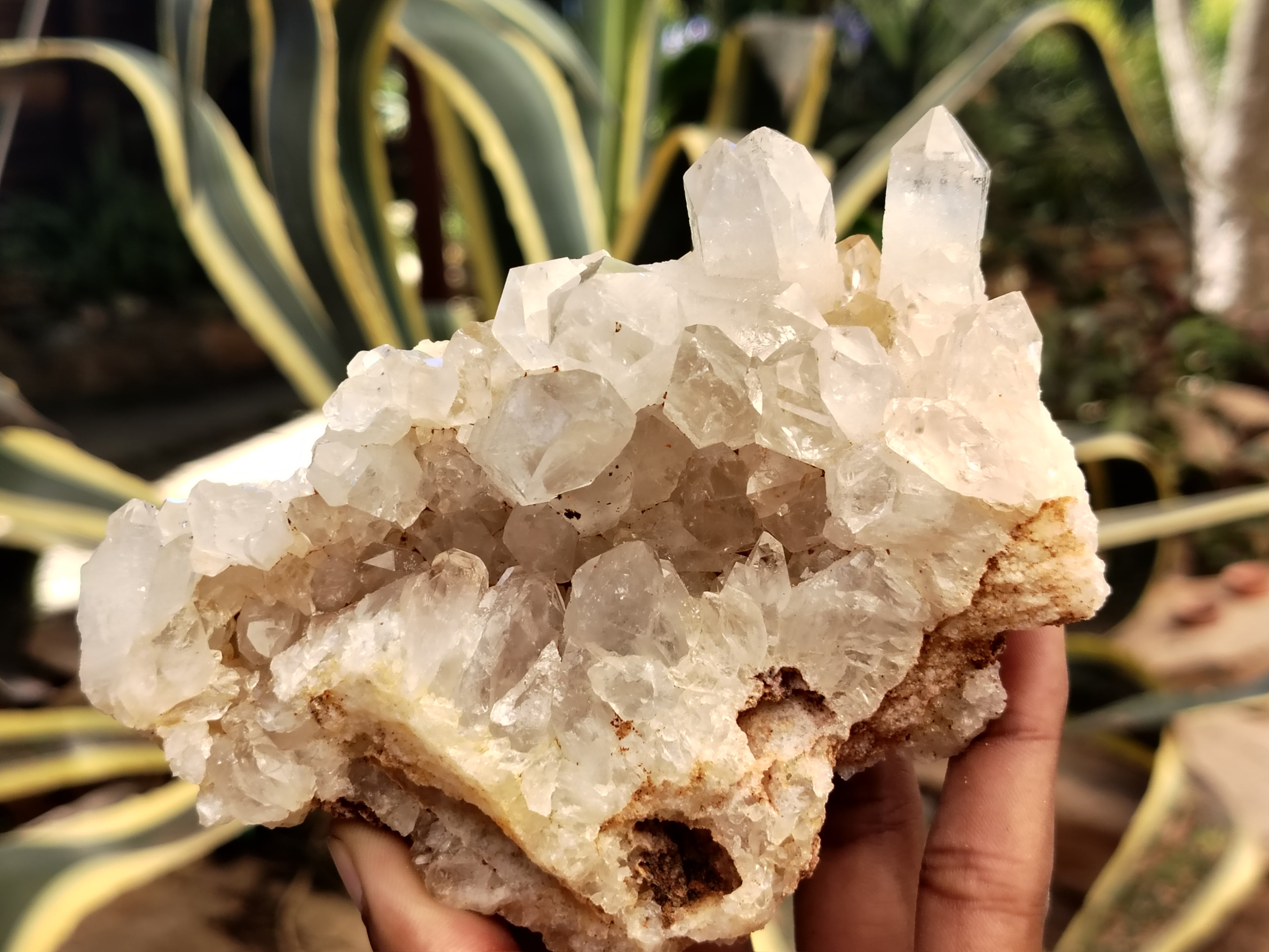 Natural Limonite Quartz Clusters x 4 From Solwezi, Zambia - Toprock Gemstones and Minerals 