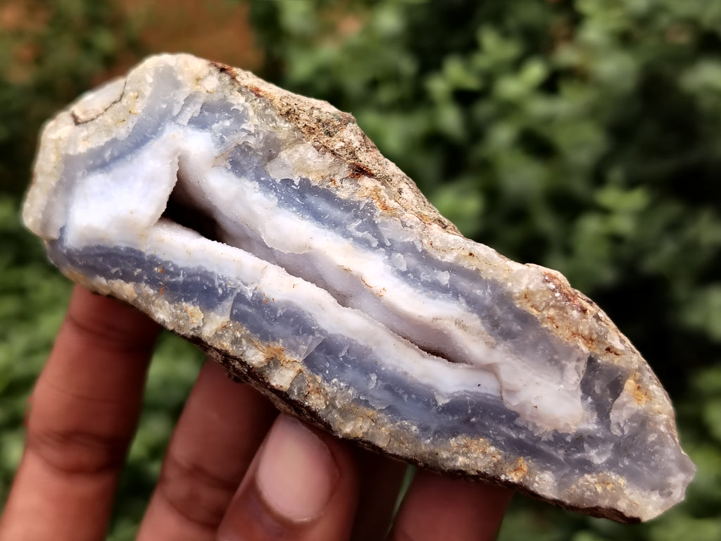 Natural Blue Lace Agate Geode Specimens x 24 From Malawi - Toprock Gemstones and Minerals 