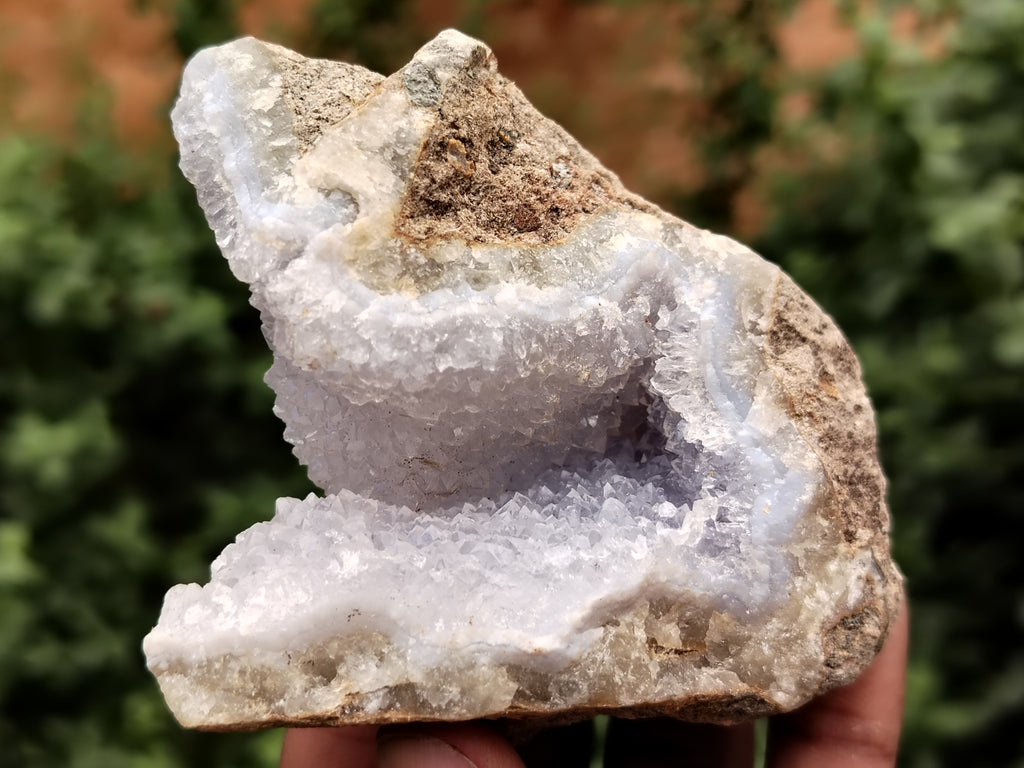 Natural Blue Lace Agate Geode Specimens x 24 From Malawi - Toprock Gemstones and Minerals 