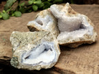 Natural Blue Lace Agate Geode Specimens x 24 From Malawi - Toprock Gemstones and Minerals 
