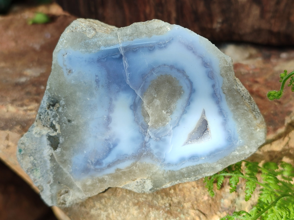 Natural Blue Lace Agate Geode Specimens x 6 From Nsanje, Malawi - Toprock Gemstones and Minerals 
