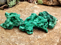 Natural Silky Malachite Specimens x 5 From Kasompe, Congo - Toprock Gemstones and Minerals 